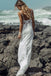 See Through Lace Mermaid Beach Long Wedding Bridal Dresses, WD294