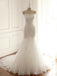 Vestidos de novia de encargo baratos de encargo largos largos de la sirena del cordón, WD306