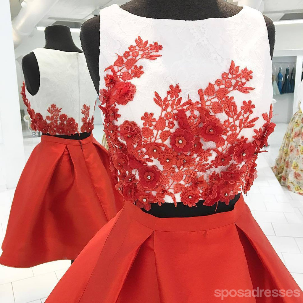 Σέξι Δύο Κομμάτια Μοναδικό Red Homecoming Φορέματα 2018, CM459