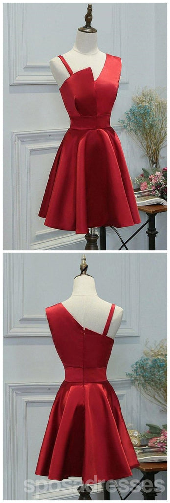 Elegant Simple Unique Red Short Cheap Homecoming Dresses Online, CM565