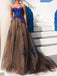 Sweetheart Royal Blue Lace A line Long Evening Prom Dresses, 17478