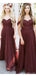 Off ώμος Dusty Red Long Bridesmaid φορέματα σε απευθείας σύνδεση, φθηνά bridesmaids φορέματα, WG744
