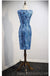 Scoop Mermaid Blau Sparkly Sequin Homecoming Dresses Online, Günstig Short Prom Dresses, CM756