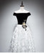Off Shoulder Black And White Feather Cheap Homecoming Dresses Online, Cheap Short Prom Dresses, CM757