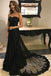 Sweetheart Black Lace A-line Langen Abend Prom Kleider, 17506
