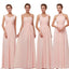 Αναντιστοιχία Ροζ Σιφόν Φτηνά Φορέματα Παράνυμφων Online, WG629