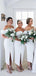 Kurze Off-Schulter Seitliche Schlitz Brautjungfer Kleider Online, Billige Abendkleider, WG706