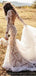 Lange Ärmel rückenfreie Spitze Meerjungfrau lange Brautkleider Online, billige Brautkleider, WD534