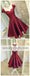 Sexy Backless Cap mangas corto rojo Homecoming vestidos en línea, CM539