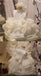 Elfenbeinerner Satin ärmellose süße Blumenmädchenkleider mit dem Bogen, süße kleine Mädchenkleider, FG042