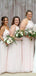 Δεν ταιριάζουν Απαλό Ροζ Σιφόν Μακρά Φορέματα Παράνυμφων σε απευθείας Σύνδεση, Φθηνά Φορέματα Παράνυμφων, WG711