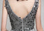 V-Ausschnitt Grau Pailletten Perlen Günstige Homecoming Kleider Online, Günstige Kurze Ballkleider, CM763