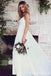 Low Back Spaghetti Straps Lace Bodice Beach Wedding Bridal Dresses, WD285