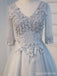 Long Sleeve Gary Lace See Through Homecoming Prom Dresses, Affordable Short Party Prom Dresses, Perfect Homecoming Dresses, CM271