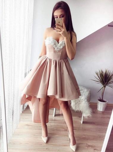Sweetheart High Low Short Günstige Homecoming Dresses Online, CM612