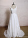 Backless V Neck Lace Straps Simple Cheap Beach Wedding Dresses, WD324