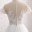 Sehen Sie Durch Kurzarm eine Linie Spitze Brautkleider, Maßgeschneiderte Brautkleider, Erschwingliche Hochzeit Brautkleider, WD241