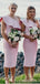 Ένας ώμος Ροζ σύντομη φτηνές παράνυμφος φορέματα σε απευθείας σύνδεση, WG674