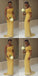 Yellow Mermaid One Shoulder Cheap Long Bridesmaid Dresses,WG1574