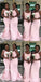 Newest Pink Mermaid Cap Sleeves Cheap Long Bridesmaid Dresses,WG1622