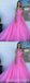 Pink A-line Halter Cheap Long Prom Dresses, Evening Party Dresses,12937