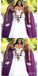 Purple Spaghetti Straps V-neck A-line Cheap Long Bridesmaid Dresses Online,WG1649