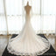 Προκλητικά Backless μακριά γαμήλια νυφικά φορέματα γοργόνων δαντελλών μανικιών, φτηνά επί παραγγελία γαμήλια νυφικά φορέματα, WD272