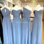 Nicht übereinstimmende Chiffon Blue Günstige lange einfache Brautjungfernkleider Online, Günstige Brautjungfernkleider, WG725