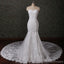 Sweetheart Strapless Lace Mermaid Pearls Vestidos de novia de boda con cuentas, Vestidos de novia de boda por encargo baratos, WD278