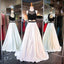 Zwei Stücke Eine Linie Abend Prom Dresses, Sexy Black und White Party Prom Kleid, Custom Long Prom Kleid, Billig Party Prom Kleid, Formal Prom Kleid, 17028