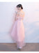 Lace High Low Sweetheart Pink Homecoming Dresses Online, Günstig Short Prom Dresses, CM792