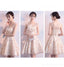 Unique Champagne Lace Cheap Homecoming Dresses Online, Cheap Short Prom Dresses, CM794