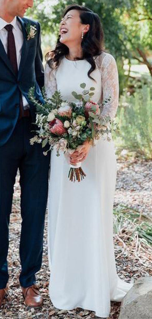 Langarmschnürsenkel einzigartige preiswerte Hochzeitskleider preiswerte Online-Brautkleider, WD487