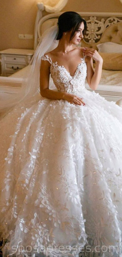 Schnürsenkel schnallt BallabendkleidV-Ausschnitt lange Hochzeitskleider preiswerte Online-Brautkleider, WD546 fest