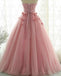 Sweetheart Blush Pink Lace Evening Prom Dresses, Sweet 16 Dresses, 17491