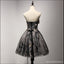 Handmade Flower Black Homecoming Prom Dresses, Little Black Dress,  Short Party Prom Dresses, Perfect Homecoming Dresses, CM208