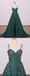 Smaragd grün Spaghetti Riemen Günstige lange Abend Ball kleider, günstige Custom Sweet 16 Kleider, 18526