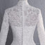 Barato mangas largas cuello alto modesto vestidos de novia en línea, vestidos de novia baratos, WD517
