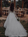 Lange Ärmel sehen durch richten lange Hochzeitskleider preiswerte Online-Brautkleider, WD536 aus