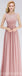 Blush Pink Spitzenbodenlänge Mismatched Chiffon Brautjungfer Dresses Online, WG542