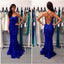 Spaghetti-Trägern Prom Kleider Mermaid Prom Kleider,Blau Ballkleider , Rückenfreie Ballkleider,Cocktail, Prom Kleider ,Abend Kleider,Lang Abendkleid,Ballkleider Online,PD0150