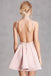 Sexy Backless Pink Cheap Short Homecoming Dresses Under 100, CM400