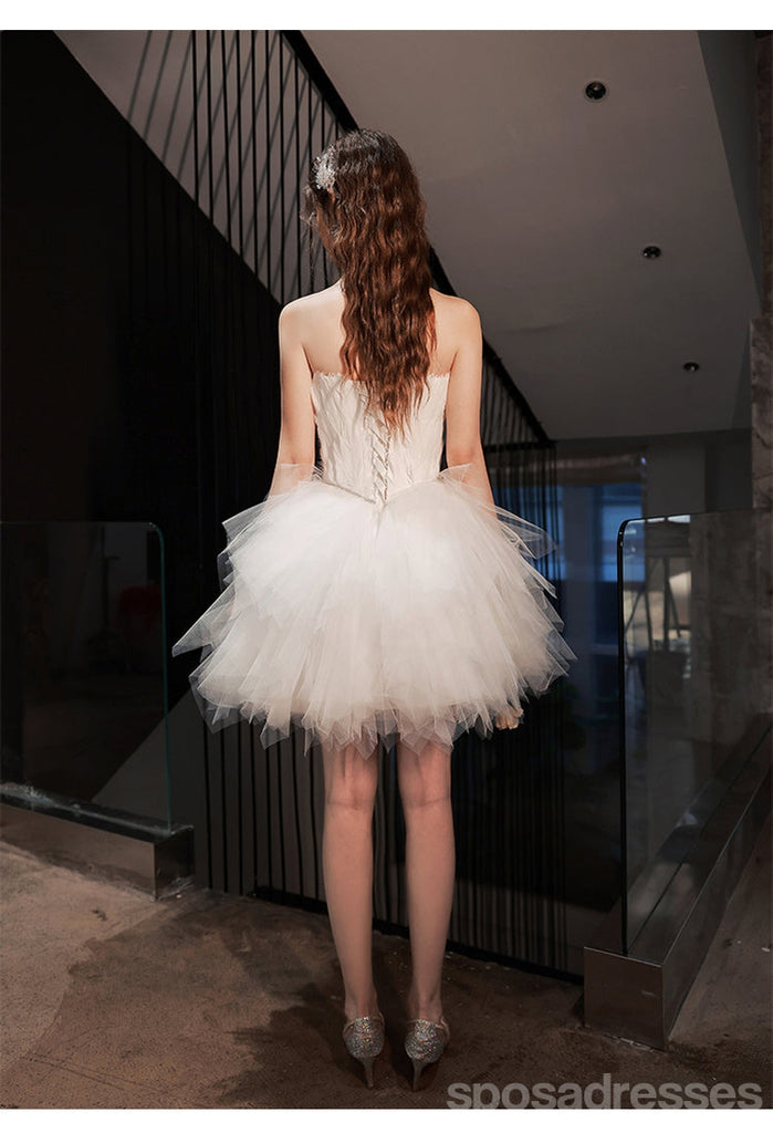 Off White Sweetheart Short Homecoming Dresses,Cheap Short Prom Dresses,CM888