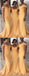 Gelb Lange Mermaid Sexy Billig Bridesmaid Dresses Online, WG574