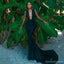Sexy Black Mermaid Deep V-neck Maxi Long Prom Dresses,Evening Dresses,13108