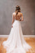 Απλά μακριά Backless γαμήλια φορέματα Α-γραμμών, Φορέματα δεξίωσης γάμου τούλι, WD0013