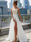 Von der Schulter sehen durch preiswerte Hochzeitskleider online, Seitenschlitz richten Brautkleider, WD444 aus
