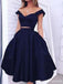 Sexy Two Pieces Navy Short Cheap Homecoming Dresses Under 100, CM393