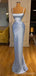 Unique Blue Sheath Spaghetti Straps Cheap Long Prom Dresses Online,13001