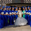 Blue Mermaid Jewel Half Sleeves Cheap Long Bridesmaid Dresses,WG1613